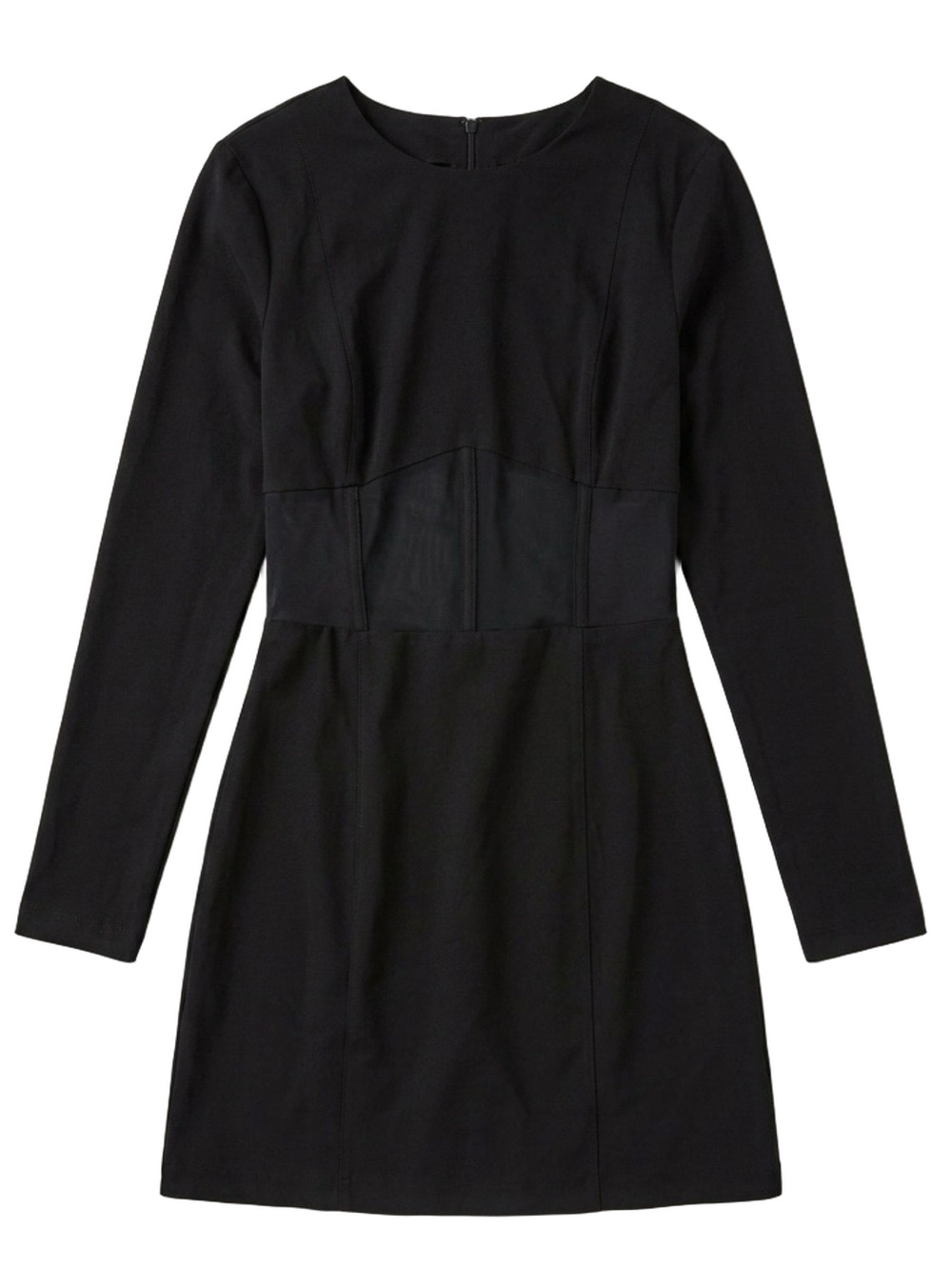Zara Black Tulle Corset Mini Dress Long Sleeve Medium
